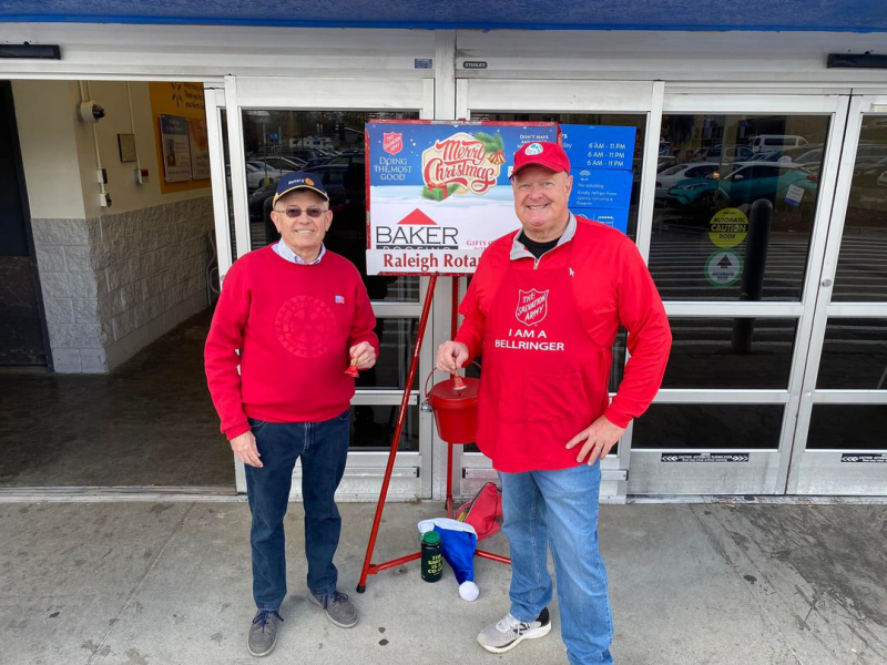 Rotary Club of Raleigh Keeps the Bell Ringing. Check your email for the 2023 Bell Ringing Signup!
